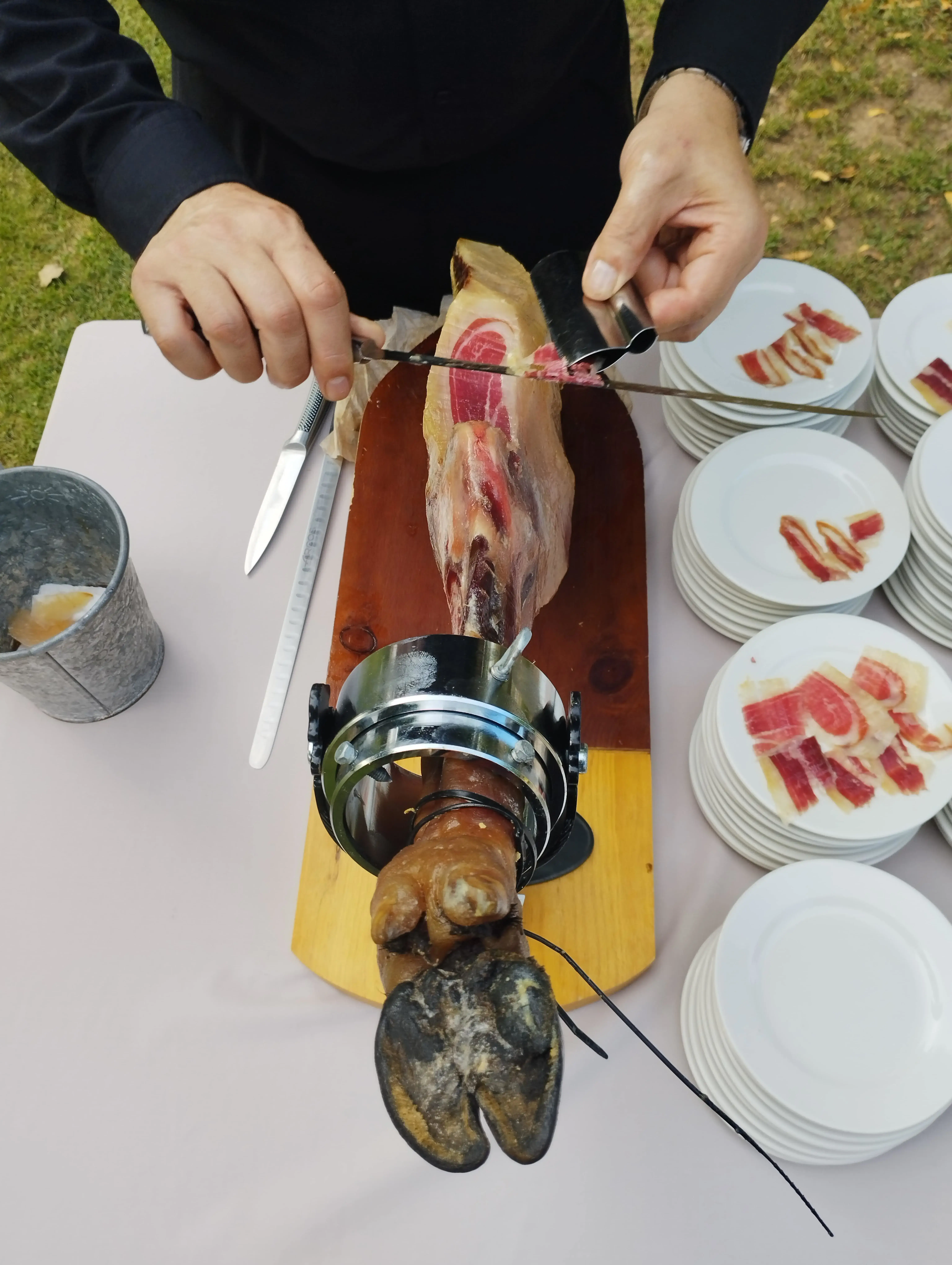 Selección del Jamón - Proceso de cortador de jamón profesional